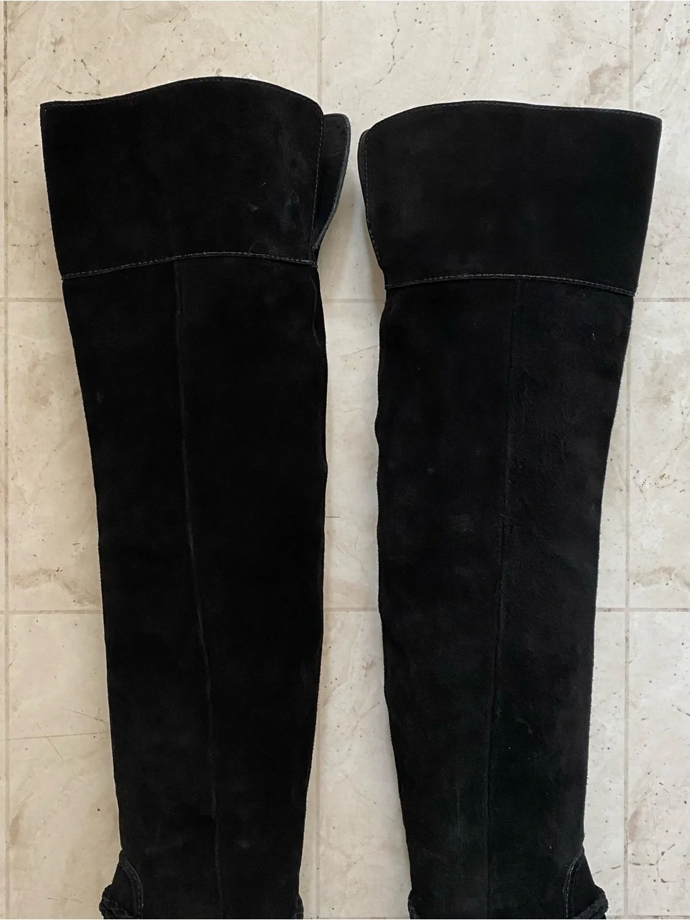 $950 NWOT Ulla Johnson Alps Black Over-the-Knee Suede Riding Tall Boots Size 9.5